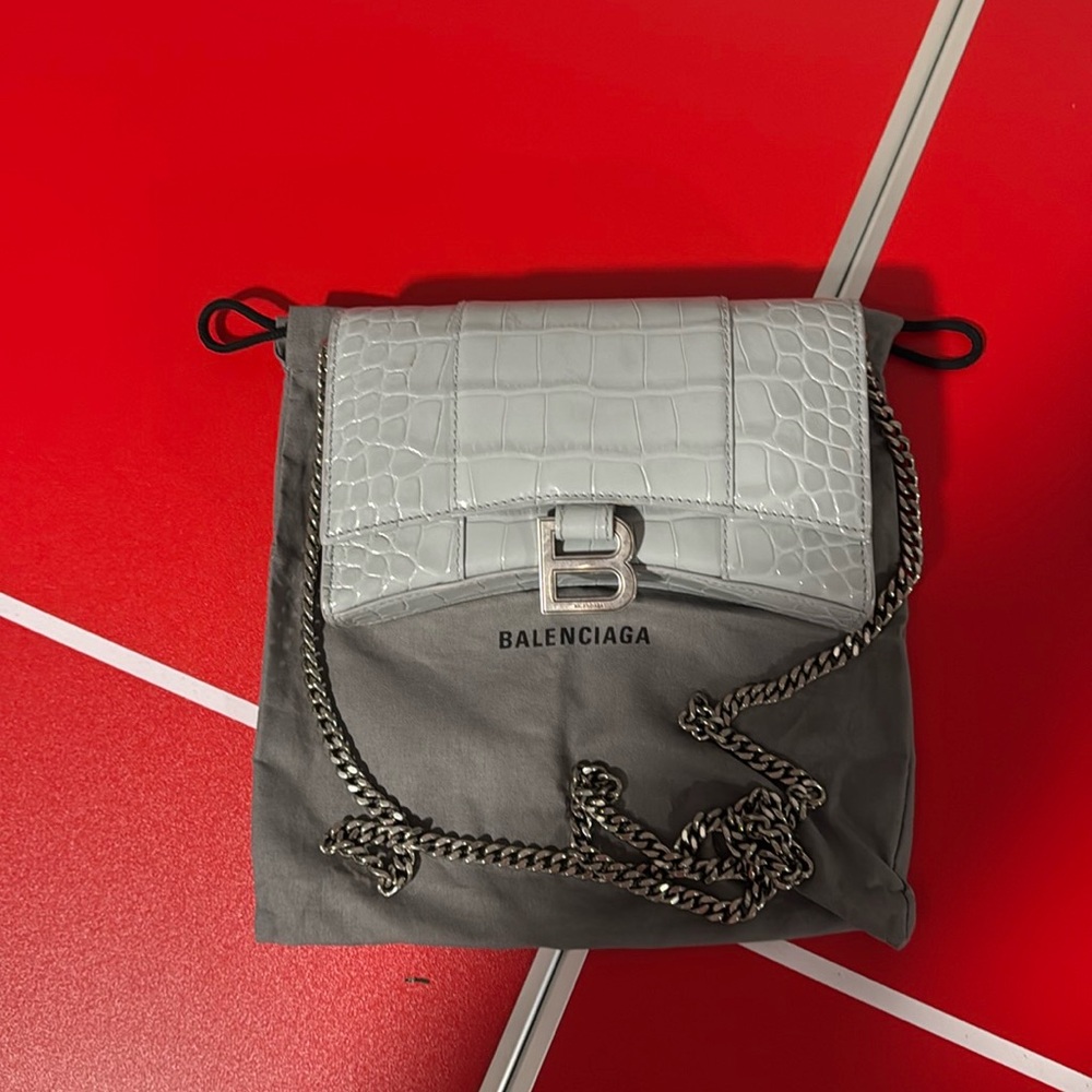 BALENCIAGA Hourglass leather crossbody bag